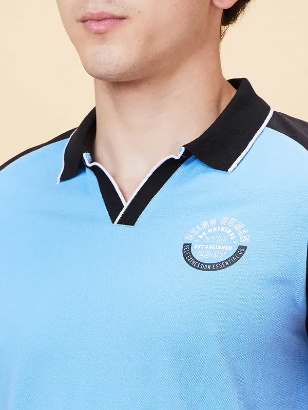 Being Human Regular Fit Men Polo Neck T-Shirts-All Aboard