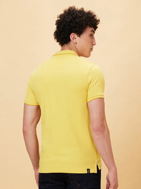 Being Human Regular Fit Men Polo Neck T-Shirts-Mimosa