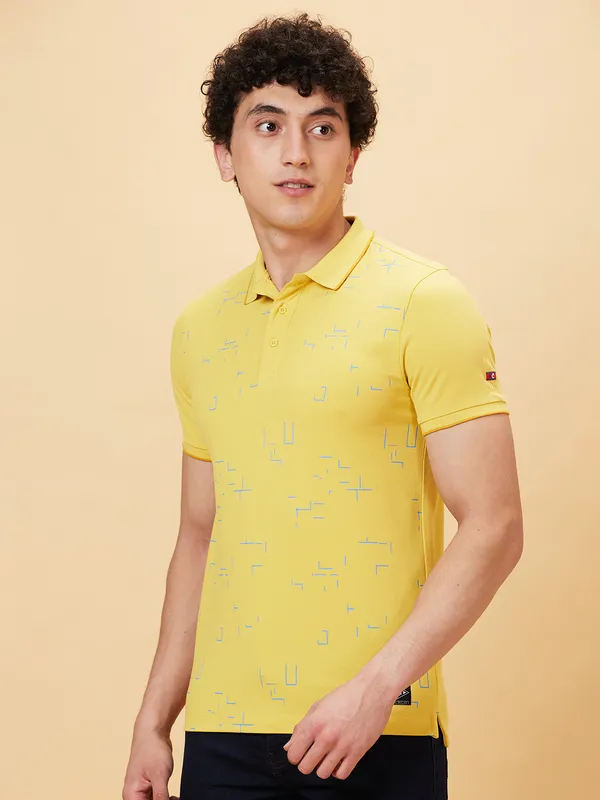 Being Human Regular Fit Men Polo Neck T-Shirts-Mimosa