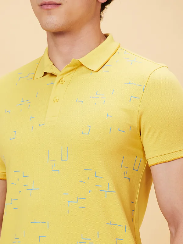Being Human Regular Fit Men Polo Neck T-Shirts-Mimosa