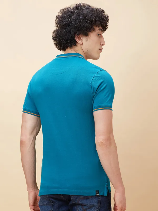 Being Human Men Regular Fit T-Shirts-Dk Teal