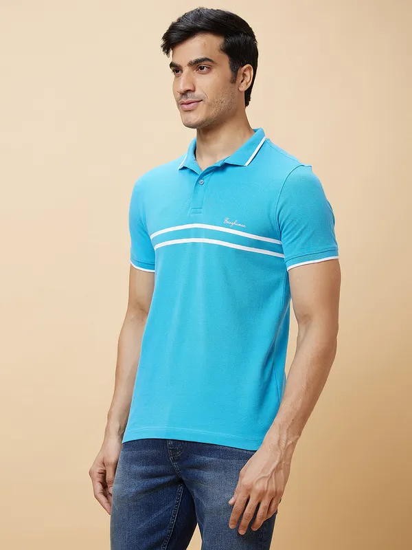 Being Human Men Regular Fit T-Shirts-Blue
