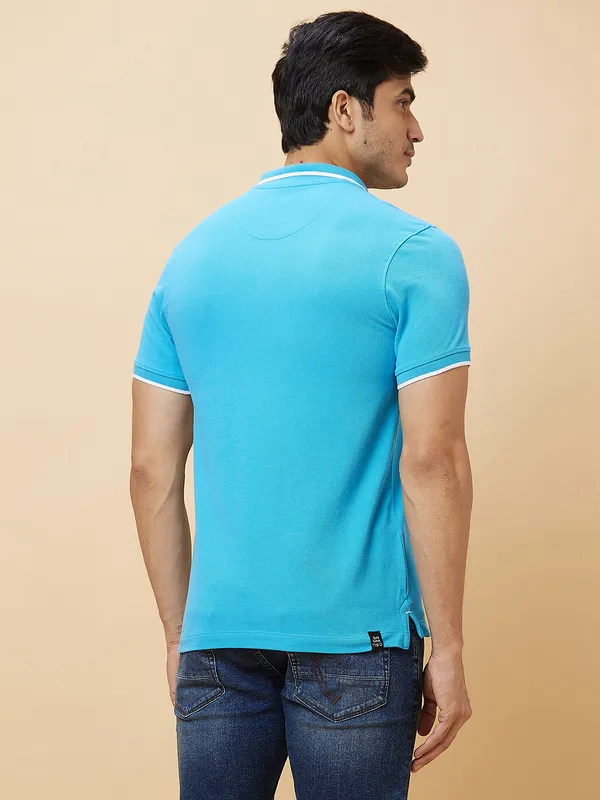 Being Human Men Regular Fit T-Shirts-Blue
