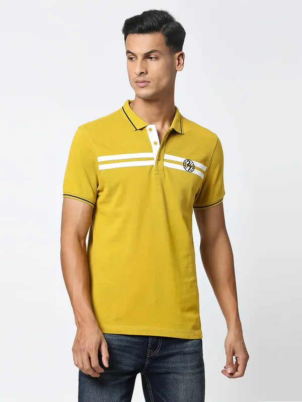 Being Human Men Regular Fit T-Shirts-Camel