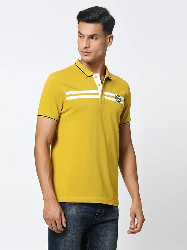 Being Human Men Regular Fit T-Shirts-Camel