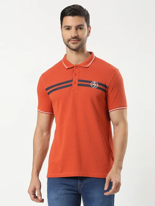 Being Human Clothing Men Regular Fit T-Shirts-Rust