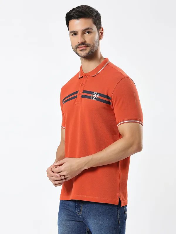 Being Human Clothing Men Regular Fit T-Shirts-Rust