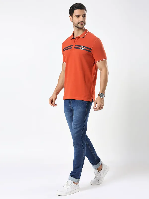 Being Human Clothing Men Regular Fit T-Shirts-Rust