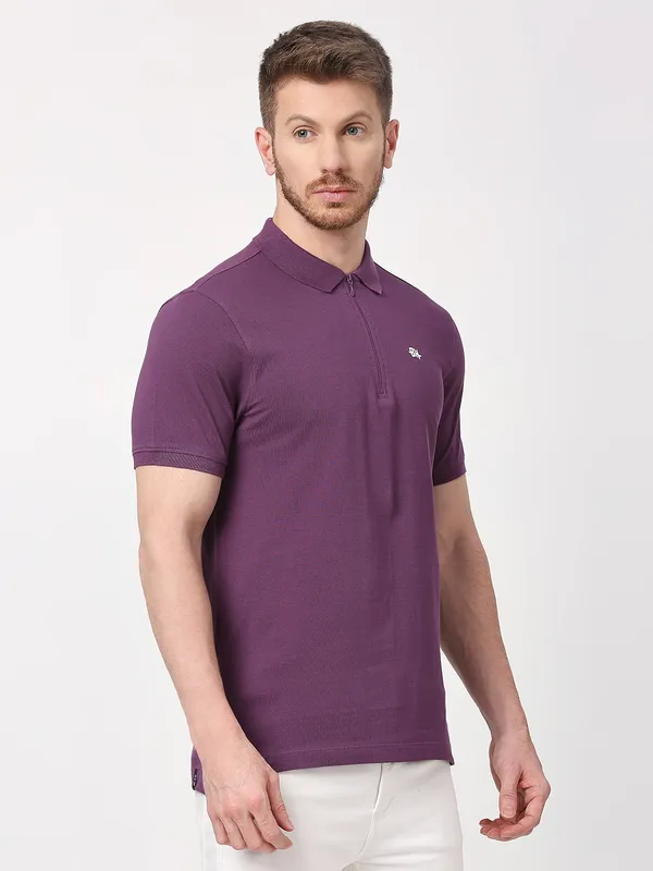 Being Human Men Regular Fit T-Shirts-Grape