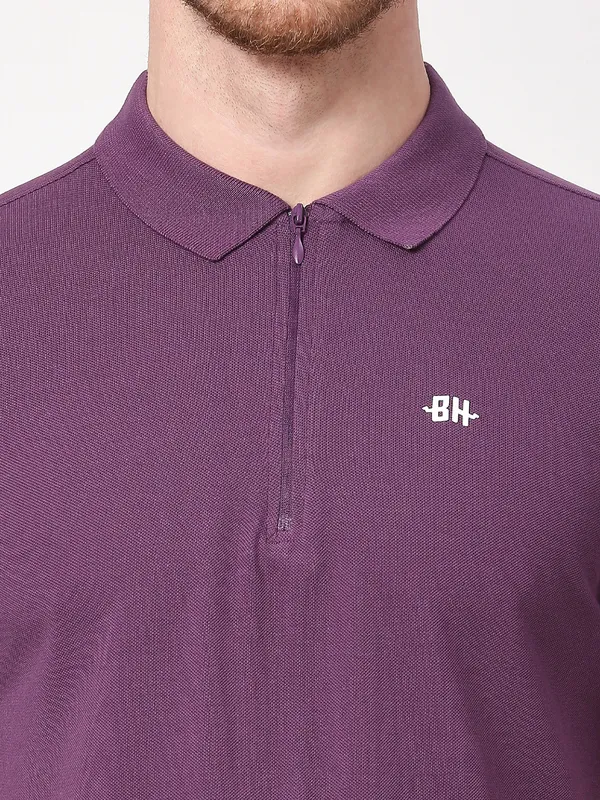 Being Human Men Regular Fit T-Shirts-Grape