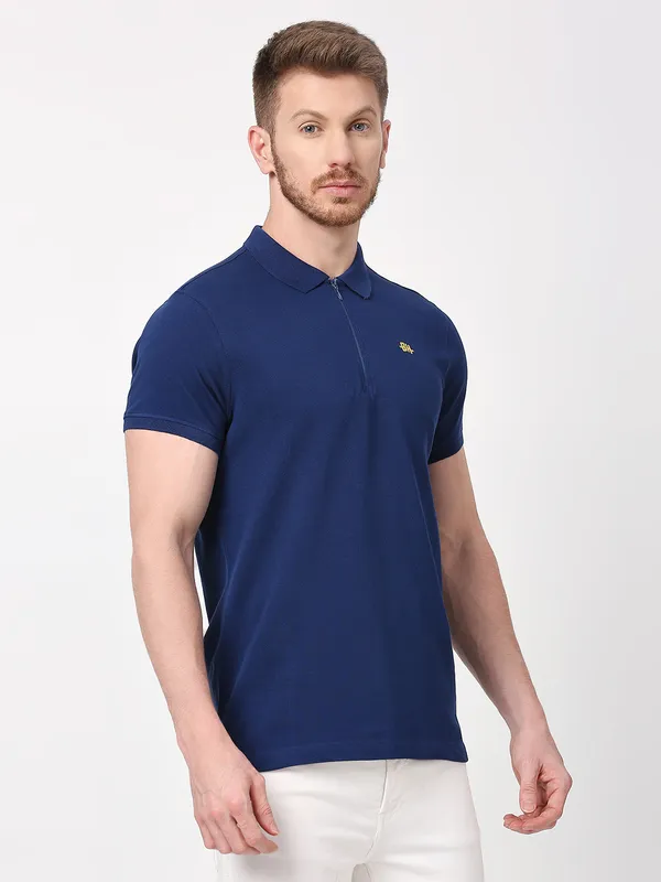 Being Human Men Regular Fit T-Shirts-Navy