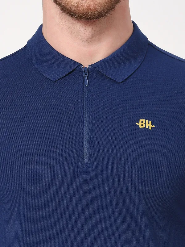 Being Human Men Regular Fit T-Shirts-Navy