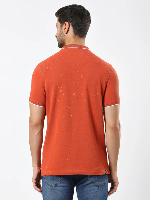 Being Human Men Regular Fit T-Shirts-Rust
