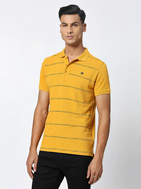 Being Human Men Regular Fit T-Shirts-Mustard