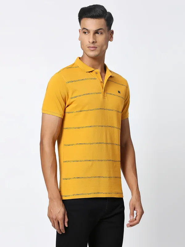 Being Human Men Regular Fit T-Shirts-Mustard
