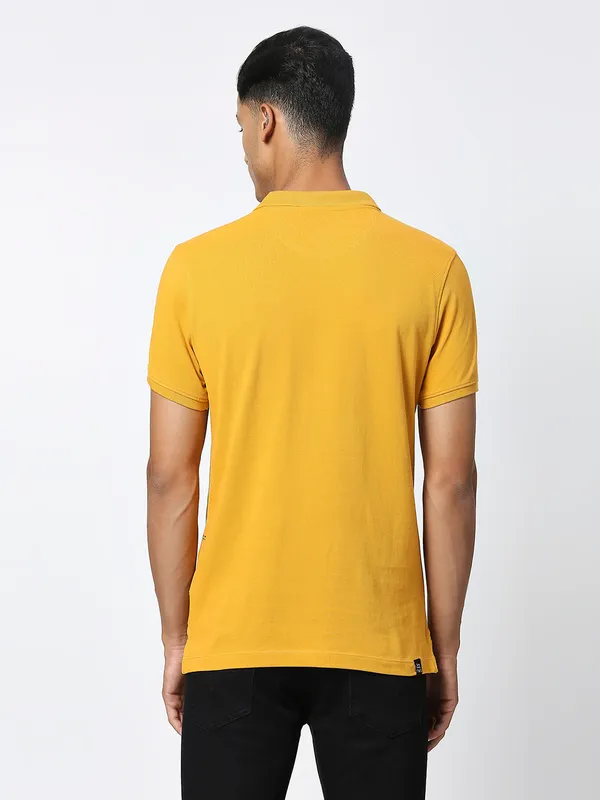 Being Human Men Regular Fit T-Shirts-Mustard