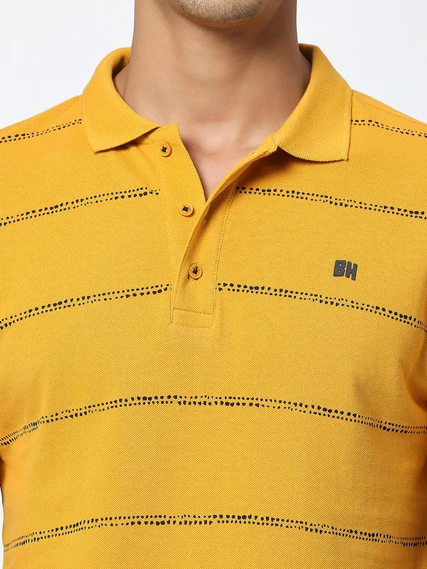 Being Human Men Regular Fit T-Shirts-Mustard