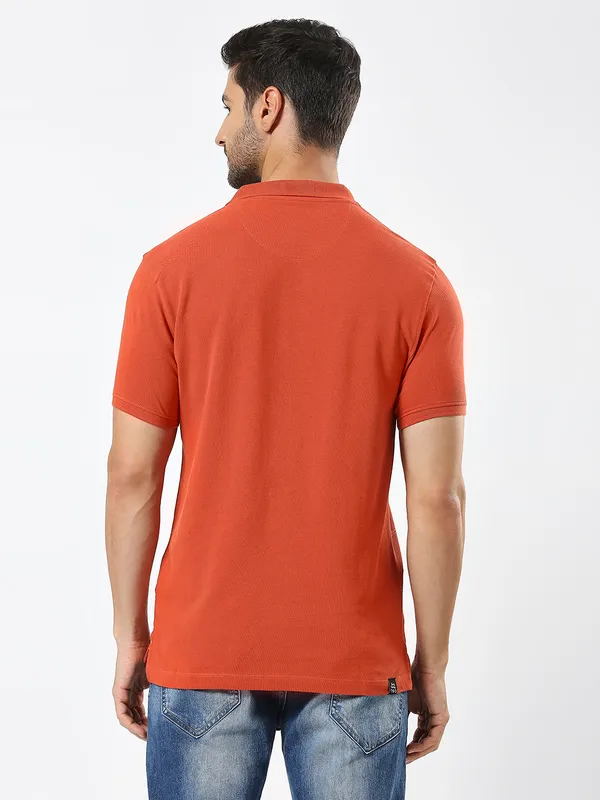 Being Human Men Regular Fit T-Shirts-Rust