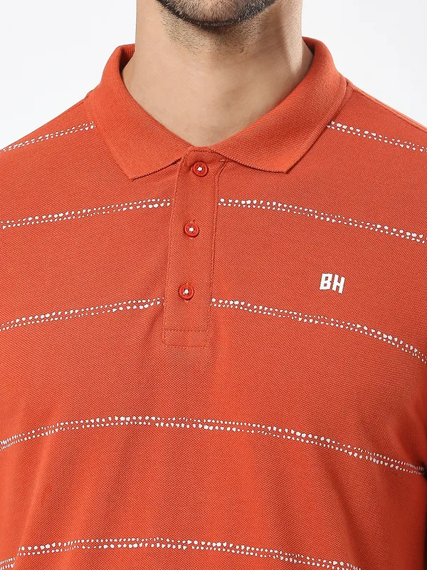 Being Human Men Regular Fit T-Shirts-Rust