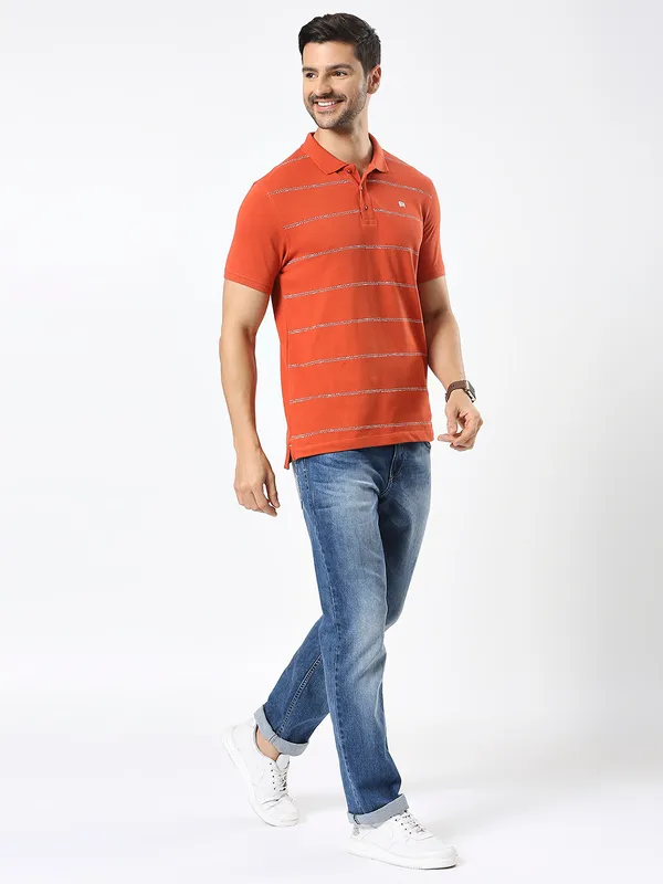 Being Human Men Regular Fit T-Shirts-Rust