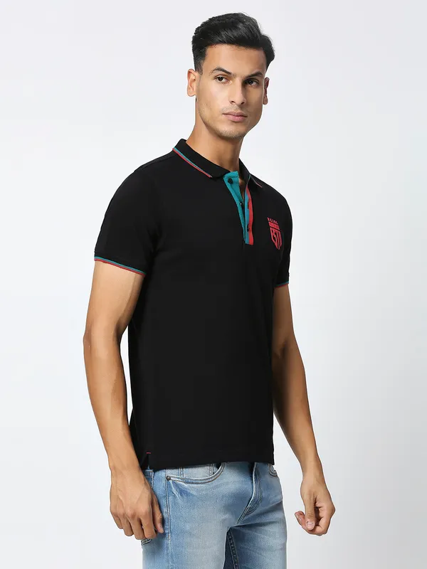 Being Human Men Regular Fit T-Shirts-Black