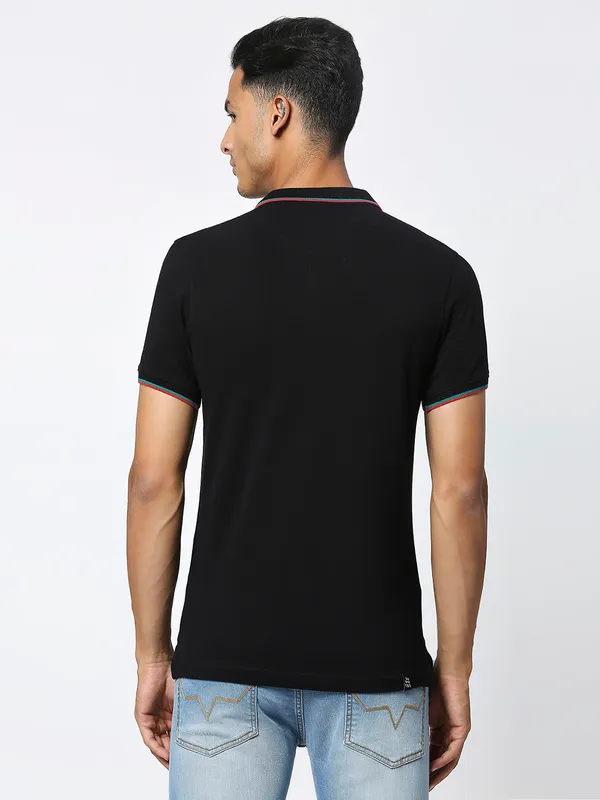 Being Human Men Regular Fit T-Shirts-Black
