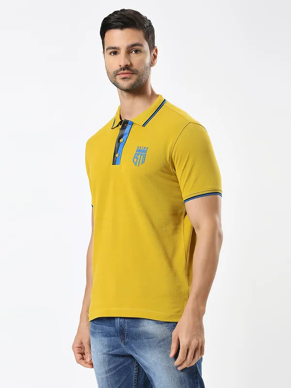 Being Human Men Regular Fit T-Shirts-Camel