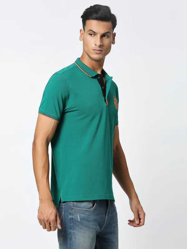 Being Human Men Regular Fit T-Shirts-Green