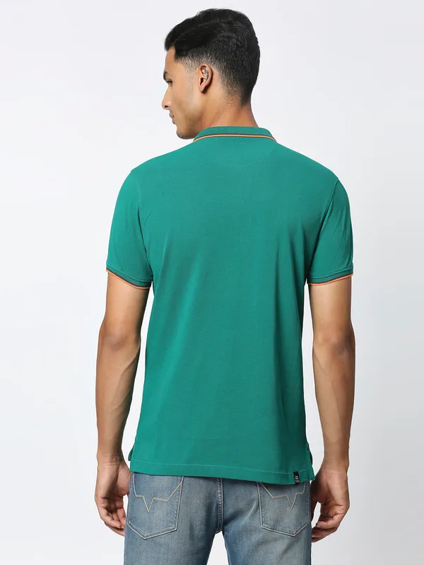 Being Human Men Regular Fit T-Shirts-Green
