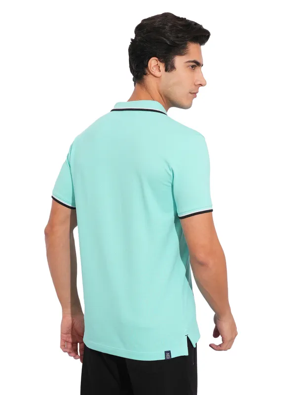 Being Human Clothing-Mens-Top-Polo Neck Aqua