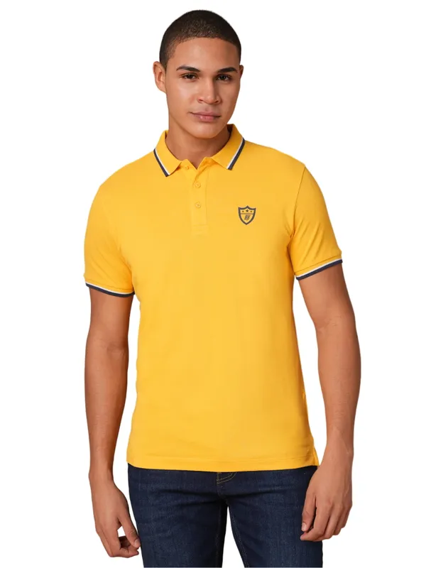 Being Human Clothing-Mens-Top-Polo Neck Mustard