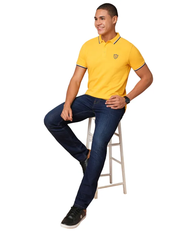 Being Human Clothing-Mens-Top-Polo Neck Mustard