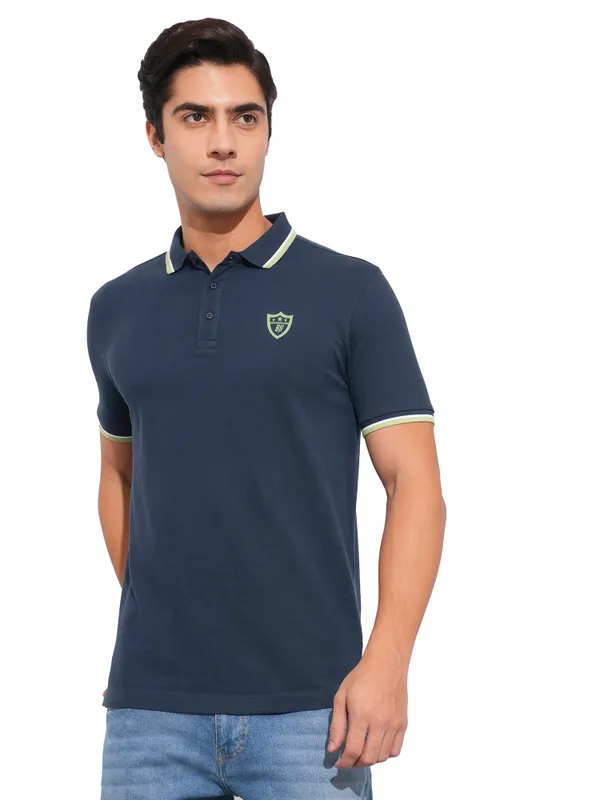Being Human Clothing-Mens-Top-Polo Neck Navy