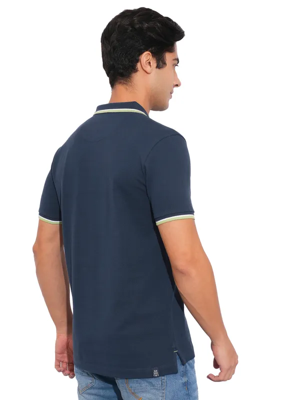 Being Human Clothing-Mens-Top-Polo Neck Navy