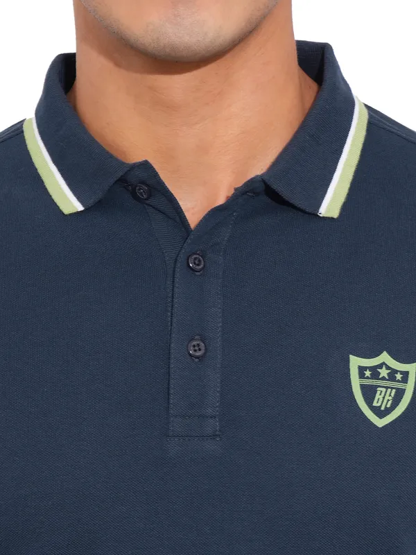 Being Human Clothing-Mens-Top-Polo Neck Navy