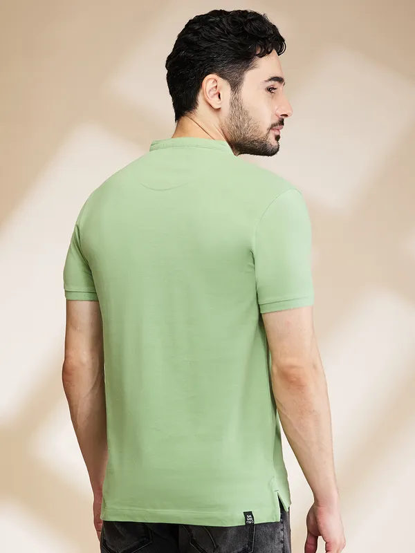 Being Human Clothing Mens-Top Polo Neck Green