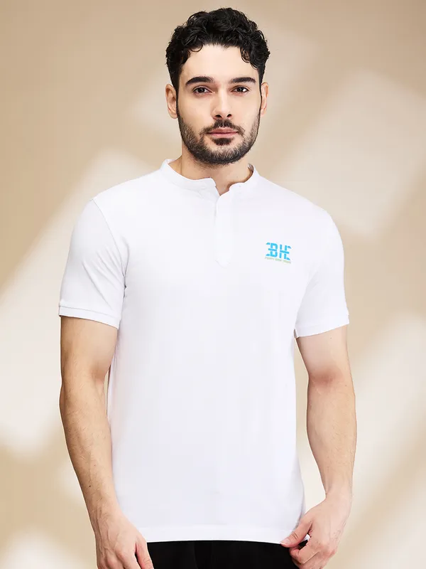 Being Human Clothing Mens-Top Polo Neck White
