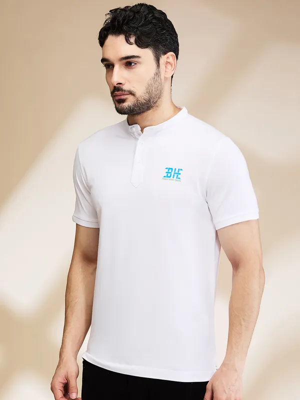 Being Human Clothing Mens-Top Polo Neck White