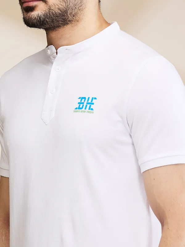 Being Human Clothing Mens-Top Polo Neck White