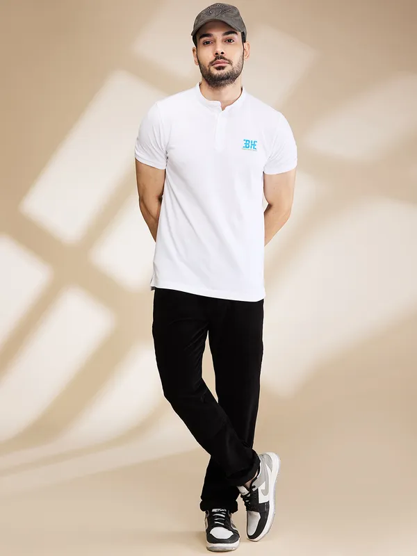 Being Human Clothing Mens-Top Polo Neck White