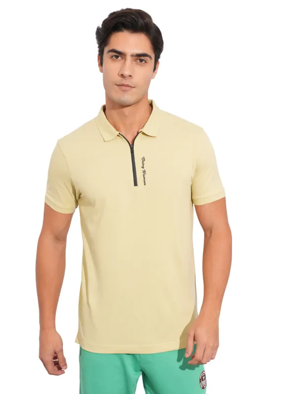 Being Human Clothing-Mens-Top-Polo Neck Beige