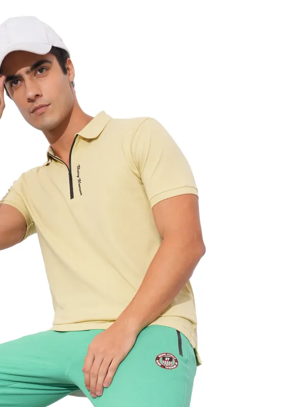 Being Human Clothing-Mens-Top-Polo Neck Beige