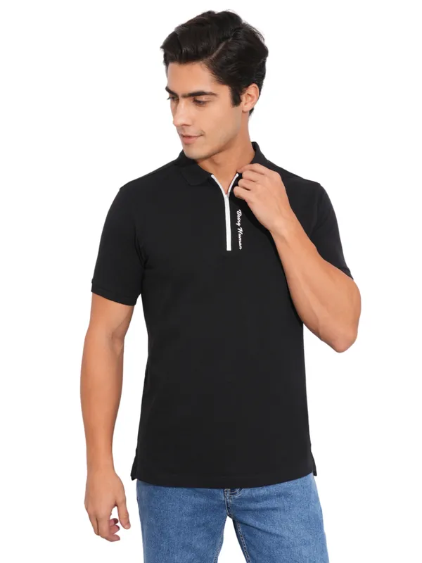 Being Human Clothing-Mens-Top-Polo Neck Black