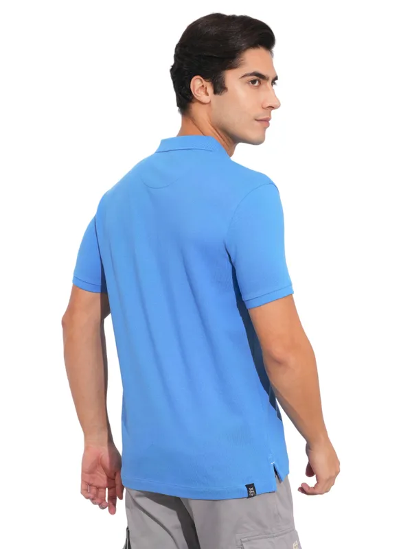 Being Human Clothing-Mens-Top-Polo Neck Blue