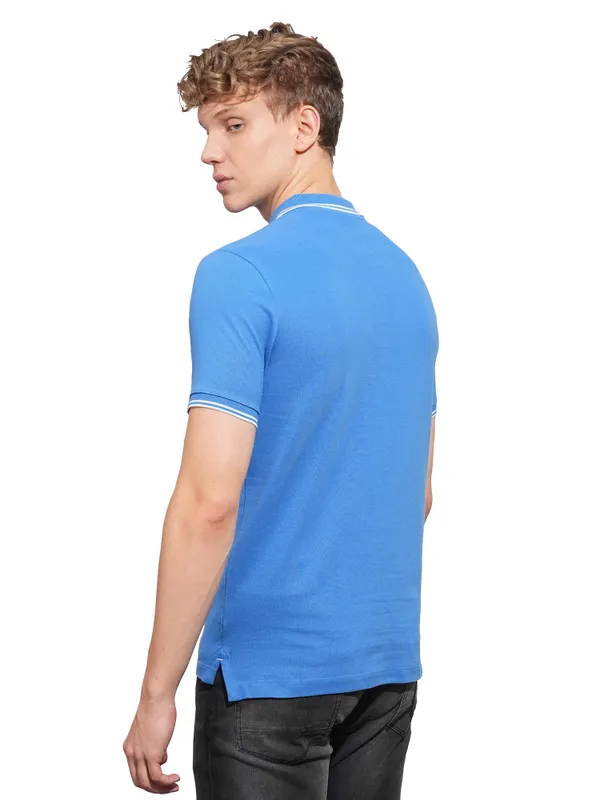 Being Human Clothing Mens-Top Polo Neck Blue