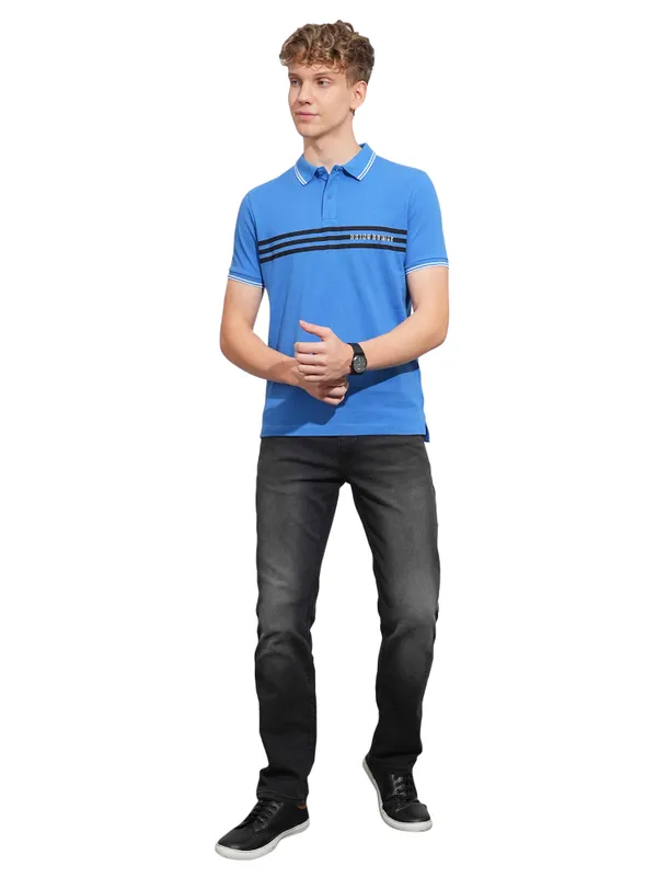 Being Human Clothing Mens-Top Polo Neck Blue