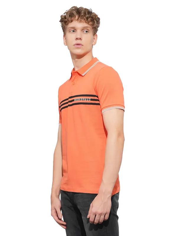 Being Human Clothing Mens-Top Polo Neck Lt_Orange