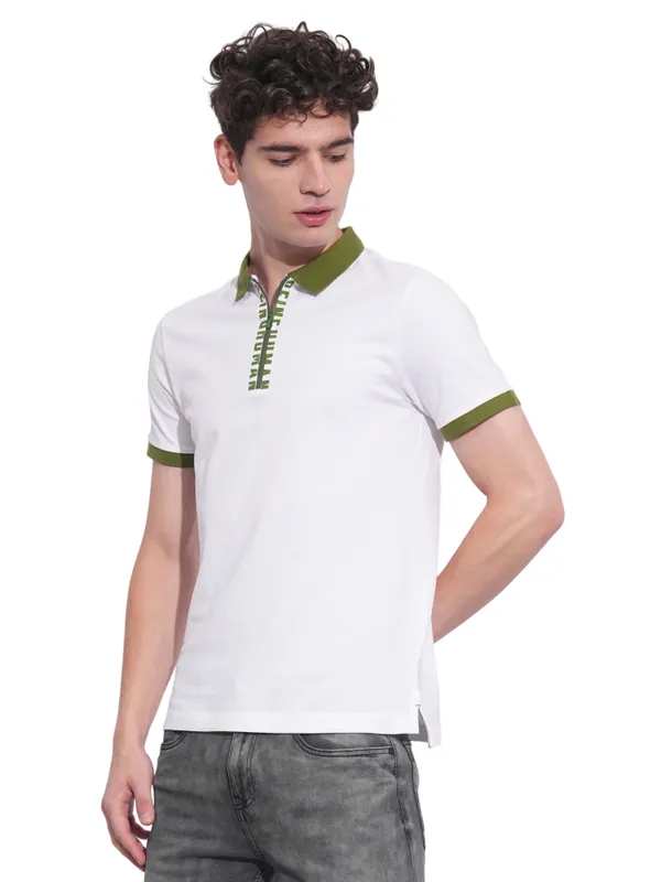Being Human Clothing Mens-Top Polo Neck White