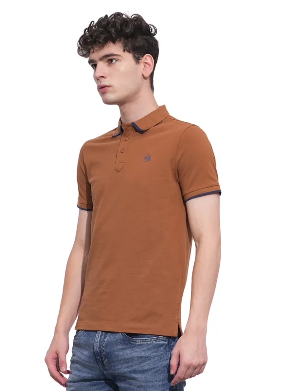 Being Human Clothing Mens-Top Polo Neck Brown