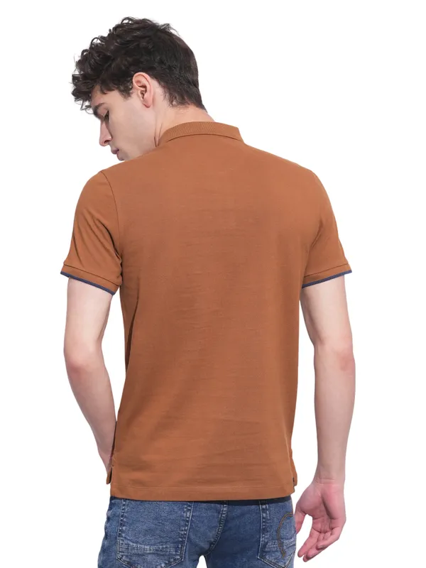 Being Human Clothing Mens-Top Polo Neck Brown